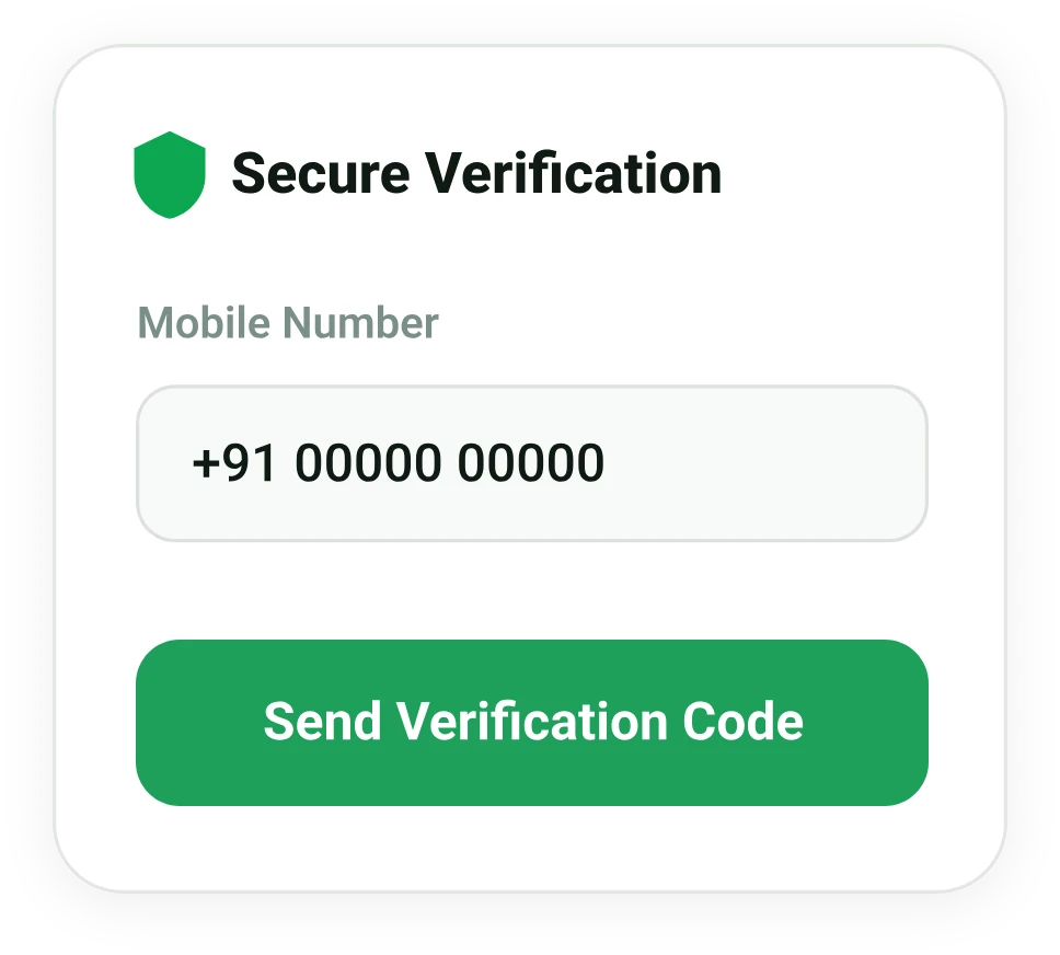 Enter Mobile Number & Verify OTP