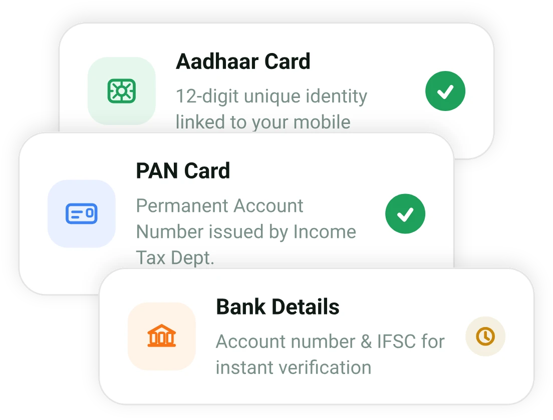 Complete KYC & Bank Verification