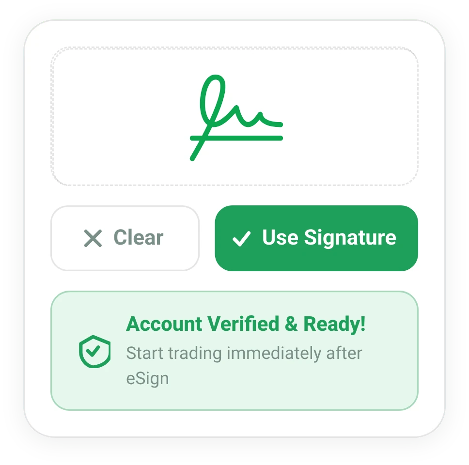 eSign & Start 
Trading